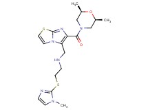 N-[(6-{[(2R*,6S*)-2,6-dimethyl-4-morpholinyl]carbonyl}imidazo[2,1-b][1,3]thiazol-5-yl)methyl]-2-[(1-methyl-1H-imidazol-2-yl)thio]ethanamine