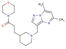 5,7-dimethyl-3-{[3-(3-morpholin-4-yl-3-oxopropyl)piperidin-1-yl]methyl}pyrazolo[1,5-a]pyrimidine
