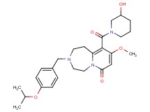 10-[(3-hydroxy-1-piperidinyl)carbonyl]-3-(4-isopropoxybenzyl)-9-methoxy-2,3,4,5-tetrahydropyrido[1,2-d][1,4]diazepin-7(1H)-one