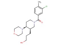 3-[(3R*,4S*)-1-(3-chloro-4-methylbenzoyl)-4-morpholin-4-ylpiperidin-3-yl]propan-1-ol