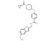 4-{[1-(cyclopropylcarbonyl)-4-piperidinyl]oxy}-N-[(5-methoxy-1H-indol-2-yl)methyl]benzamide