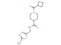 1-(cyclobutylcarbonyl)-N-[(5-methyl-1,3,4-oxadiazol-2-yl)methyl]-4-piperidinecarboxamide