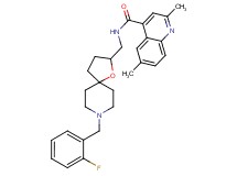 N-{[8-(2-fluorobenzyl)-1-oxa-8-azaspiro[4.5]dec-2-yl]methyl}-2,6-dimethyl-4-quinolinecarboxamide