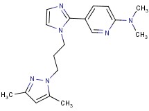 5-{1-[3-(3,5-dimethyl-1H-pyrazol-1-yl)propyl]-1H-imidazol-2-yl}-N,N-dimethylpyridin-2-amine