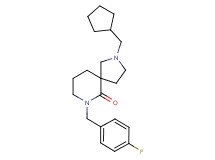 2-(cyclopentylmethyl)-7-(4-fluorobenzyl)-2,7-diazaspiro[4.5]decan-6-one