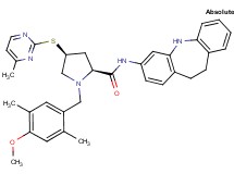 (4S)-N-(10,11-dihydro-5H-dibenzo[b,f]azepin-3-yl)-1-(4-methoxy-2,5-dimethylbenzyl)-4-[(4-methyl-2-pyrimidinyl)thio]-L-prolinamide