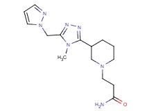 3-{3-[4-methyl-5-(1H-pyrazol-1-ylmethyl)-4H-1,2,4-triazol-3-yl]piperidin-1-yl}propanamide