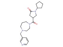 1-cyclopentyl-4-{[4-(3-pyridinylmethyl)-1,4-diazepan-1-yl]carbonyl}-2-pyrrolidinone
