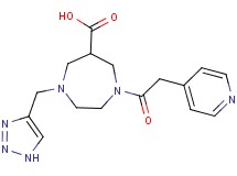1-(pyridin-4-ylacetyl)-4-(1H-1,2,3-triazol-4-ylmethyl)-1,4-diazepane-6-carboxylic acid