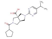 (3aS*,6aS*)-2-(cyclopentylcarbonyl)-5-(5-isopropylpyrimidin-2-yl)hexahydropyrrolo[3,4-c]pyrrole-3a(1H)-carboxylic acid