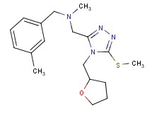 N-methyl-1-(3-methylphenyl)-N-{[5-(methylthio)-4-(tetrahydro-2-furanylmethyl)-4H-1,2,4-triazol-3-yl]methyl}methanamine