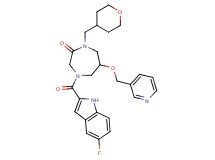 4-[(5-fluoro-1H-indol-2-yl)carbonyl]-6-(3-pyridinylmethoxy)-1-(tetrahydro-2H-pyran-4-ylmethyl)-1,4-diazepan-2-one
