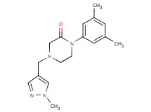 1-(3,5-dimethylphenyl)-4-[(1-methyl-1H-pyrazol-4-yl)methyl]-2-piperazinone