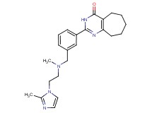 2-[3-({methyl[2-(2-methyl-1H-imidazol-1-yl)ethyl]amino}methyl)phenyl]-3,5,6,7,8,9-hexahydro-4H-cyclohepta[d]pyrimidin-4-one