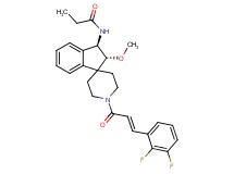 N-{(2R*,3R*)-1'-[(2E)-3-(2,3-difluorophenyl)-2-propenoyl]-2-methoxy-2,3-dihydrospiro[indene-1,4'-piperidin]-3-yl}propanamide