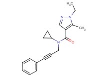 N-cyclopropyl-1-ethyl-5-methyl-N-(3-phenylprop-2-yn-1-yl)-1H-pyrazole-4-carboxamide
