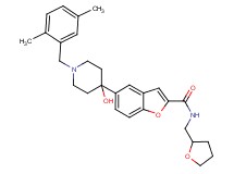 5-[1-(2,5-dimethylbenzyl)-4-hydroxy-4-piperidinyl]-N-(tetrahydro-2-furanylmethyl)-1-benzofuran-2-carboxamide