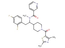 N-(2-(2,4-difluorophenyl)-1-{1-[(2,4-dimethyl-1,3-thiazol-5-yl)carbonyl]-4-piperidinyl}ethyl)-N-methylnicotinamide