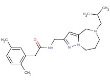 2-(2,5-dimethylphenyl)-N-[(5-isobutyl-5,6,7,8-tetrahydro-4H-pyrazolo[1,5-a][1,4]diazepin-2-yl)methyl]acetamide