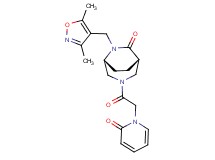 (1S*,5R*)-6-[(3,5-dimethylisoxazol-4-yl)methyl]-3-[(2-oxopyridin-1(2H)-yl)acetyl]-3,6-diazabicyclo[3.2.2]nonan-7-one