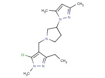 5-chloro-4-{[3-(3,5-dimethyl-1H-pyrazol-1-yl)pyrrolidin-1-yl]methyl}-3-ethyl-1-methyl-1H-pyrazole