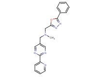 N-methyl-1-(5-phenyl-1,3,4-oxadiazol-2-yl)-N-[(2-pyridin-2-ylpyrimidin-5-yl)methyl]methanamine