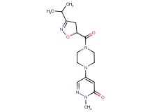 5-{4-[(3-isopropyl-4,5-dihydro-5-isoxazolyl)carbonyl]-1-piperazinyl}-2-methyl-3(2H)-pyridazinone