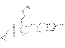 1-[2-[(cyclopropylmethyl)sulfonyl]-1-(2-methoxyethyl)-1H-imidazol-5-yl]-N-methyl-N-[(4-methyl-1H-imidazol-2-yl)methyl]methanamine