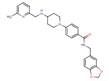 N-(1,3-benzodioxol-5-ylmethyl)-4-(4-{[(6-methyl-2-pyridinyl)methyl]amino}-1-piperidinyl)benzamide