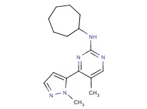 N-cycloheptyl-5-methyl-4-(1-methyl-1H-pyrazol-5-yl)-2-pyrimidinamine