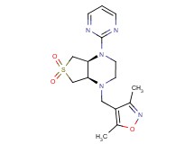 (4aS*,7aR*)-1-[(3,5-dimethylisoxazol-4-yl)methyl]-4-pyrimidin-2-yloctahydrothieno[3,4-b]pyrazine 6,6-dioxide