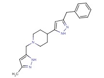 4-(3-benzyl-1H-pyrazol-5-yl)-1-[(3-methyl-1H-pyrazol-5-yl)methyl]piperidine
