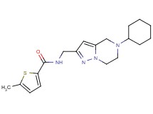 N-[(5-cyclohexyl-4,5,6,7-tetrahydropyrazolo[1,5-a]pyrazin-2-yl)methyl]-5-methylthiophene-2-carboxamide