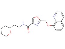 2-[(8-quinolinyloxy)methyl]-N-[2-(tetrahydro-2H-pyran-2-yl)ethyl]-1,3-oxazole-4-carboxamide