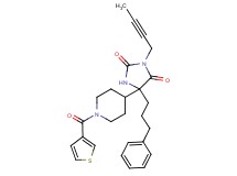 3-(2-butyn-1-yl)-5-(3-phenylpropyl)-5-[1-(3-thienylcarbonyl)-4-piperidinyl]-2,4-imidazolidinedione
