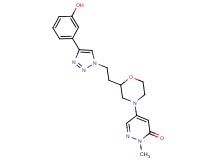 5-(2-{2-[4-(3-hydroxyphenyl)-1H-1,2,3-triazol-1-yl]ethyl}morpholin-4-yl)-2-methylpyridazin-3(2H)-one