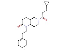 (4aS*,8aR*)-1-(2-cyclohex-1-en-1-ylethyl)-6-(3-cyclopropylpropanoyl)octahydro-1,6-naphthyridin-2(1H)-one