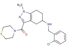 N-(2-chlorobenzyl)-1-methyl-3-(4-thiomorpholinylcarbonyl)-4,5,6,7-tetrahydro-1H-indazol-5-amine