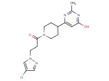 6-{1-[3-(4-chloro-1H-pyrazol-1-yl)propanoyl]-4-piperidinyl}-2-methyl-4-pyrimidinol