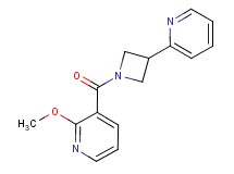 2-methoxy-3-{[3-(2-pyridinyl)-1-azetidinyl]carbonyl}pyridine