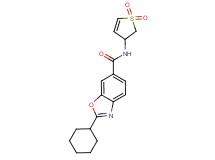 2-cyclohexyl-N-(1,1-dioxido-2,3-dihydro-3-thienyl)-1,3-benzoxazole-6-carboxamide