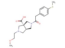 (3aR*,6aR*)-2-(2-methoxyethyl)-5-{[4-(methylthio)phenyl]acetyl}hexahydropyrrolo[3,4-c]pyrrole-3a(1H)-carboxylic acid