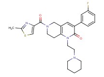 3-(3-fluorophenyl)-6-[(2-methyl-1,3-thiazol-4-yl)carbonyl]-1-[2-(1-piperidinyl)ethyl]-5,6,7,8-tetrahydro-1,6-naphthyridin-2(1H)-one