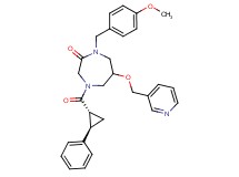 1-(4-methoxybenzyl)-4-{[(1R*,2R*)-2-phenylcyclopropyl]carbonyl}-6-(3-pyridinylmethoxy)-1,4-diazepan-2-one