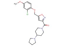 1-({5-[(2-chloro-4-methoxyphenoxy)methyl]-3-isoxazolyl}carbonyl)-4-(1-pyrrolidinyl)piperidine
