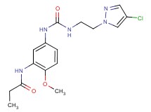 N-{5-[({[2-(4-chloro-1H-pyrazol-1-yl)ethyl]amino}carbonyl)amino]-2-methoxyphenyl}propanamide