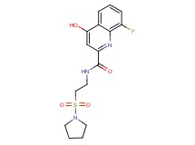 8-fluoro-4-hydroxy-N-[2-(1-pyrrolidinylsulfonyl)ethyl]-2-quinolinecarboxamide