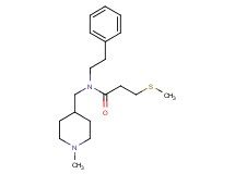 N-[(1-methyl-4-piperidinyl)methyl]-3-(methylthio)-N-(2-phenylethyl)propanamide