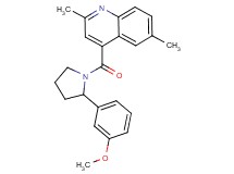 4-{[2-(3-methoxyphenyl)-1-pyrrolidinyl]carbonyl}-2,6-dimethylquinoline