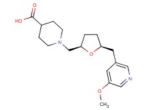 1-({(2R*,5S*)-5-[(5-methoxypyridin-3-yl)methyl]tetrahydrofuran-2-yl}methyl)piperidine-4-carboxylic acid